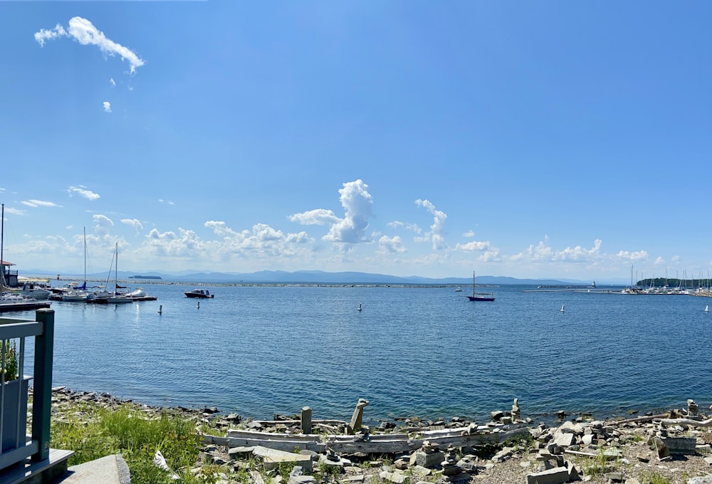 white boat on sea under blue sky during daytime