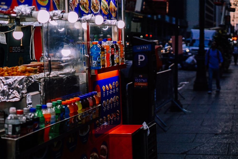 red and blue arcade game