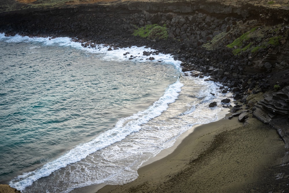 Vue aérienne de la plage pendant la journée