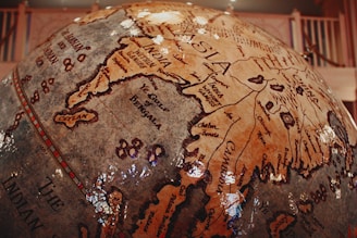 brown and black printed textile