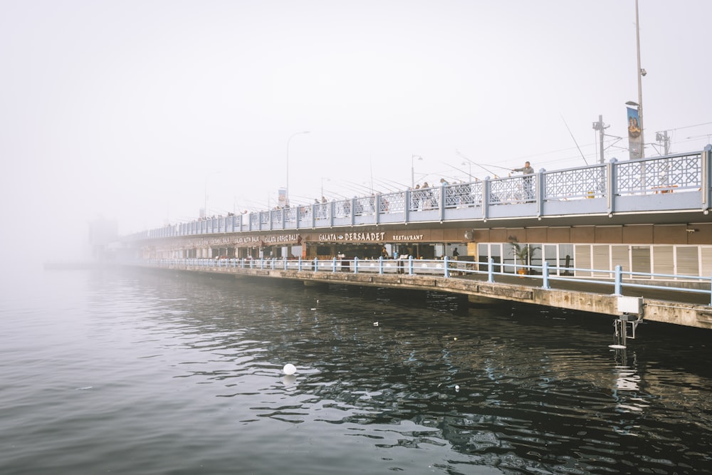 white and brown bridge over water