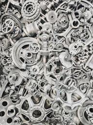 silver and gold round accessory