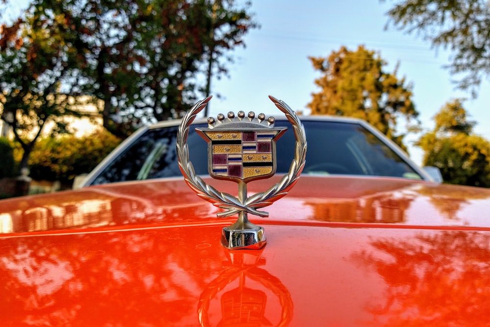 silver and red car tail light