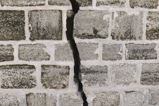 white and gray brick wall