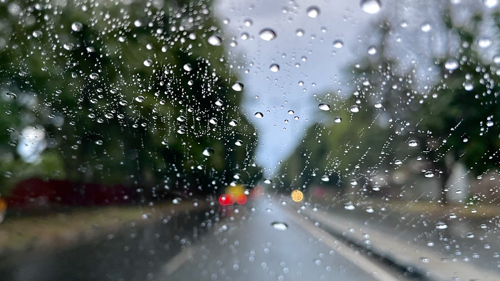 water droplets on glass window