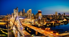 city buildings during night time