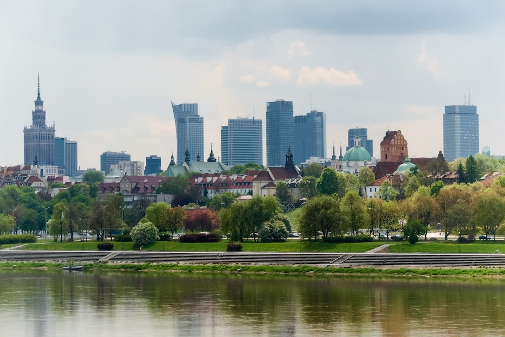 city skyline under white sky during daytime