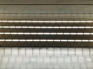 Bright and clean interior space with elegant resin flooring