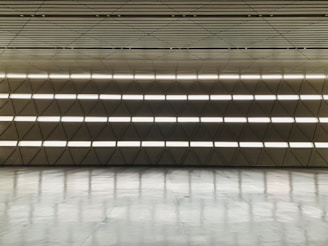 Bright and clean interior space with elegant resin flooring