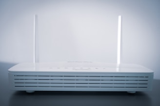 white router on black table