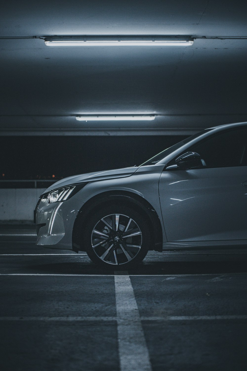 gray car parked on parking lot