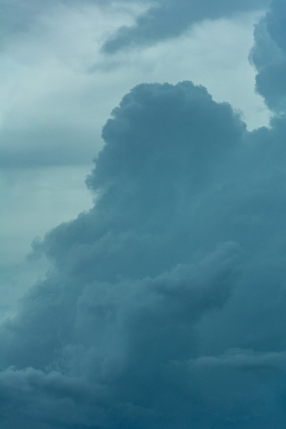 white clouds and blue sky