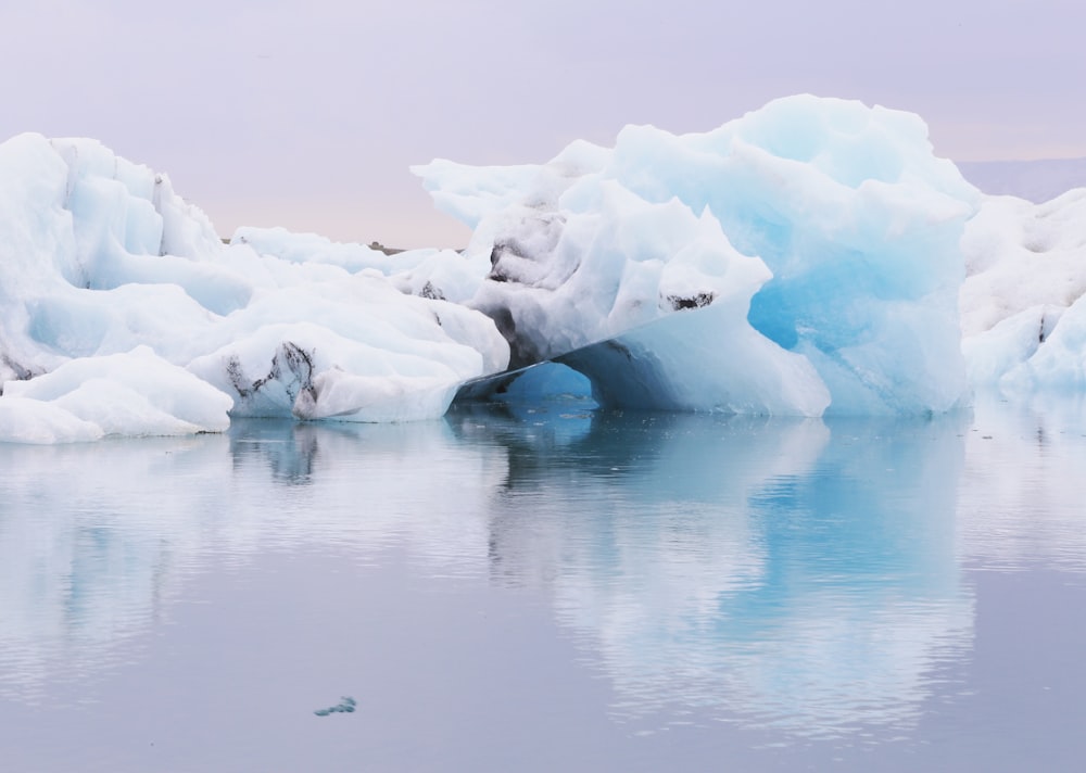 Glace sur l’eau pendant la journée