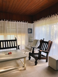 Solid wood furniture piece with sleek lines and fine finishing in a cozy room.