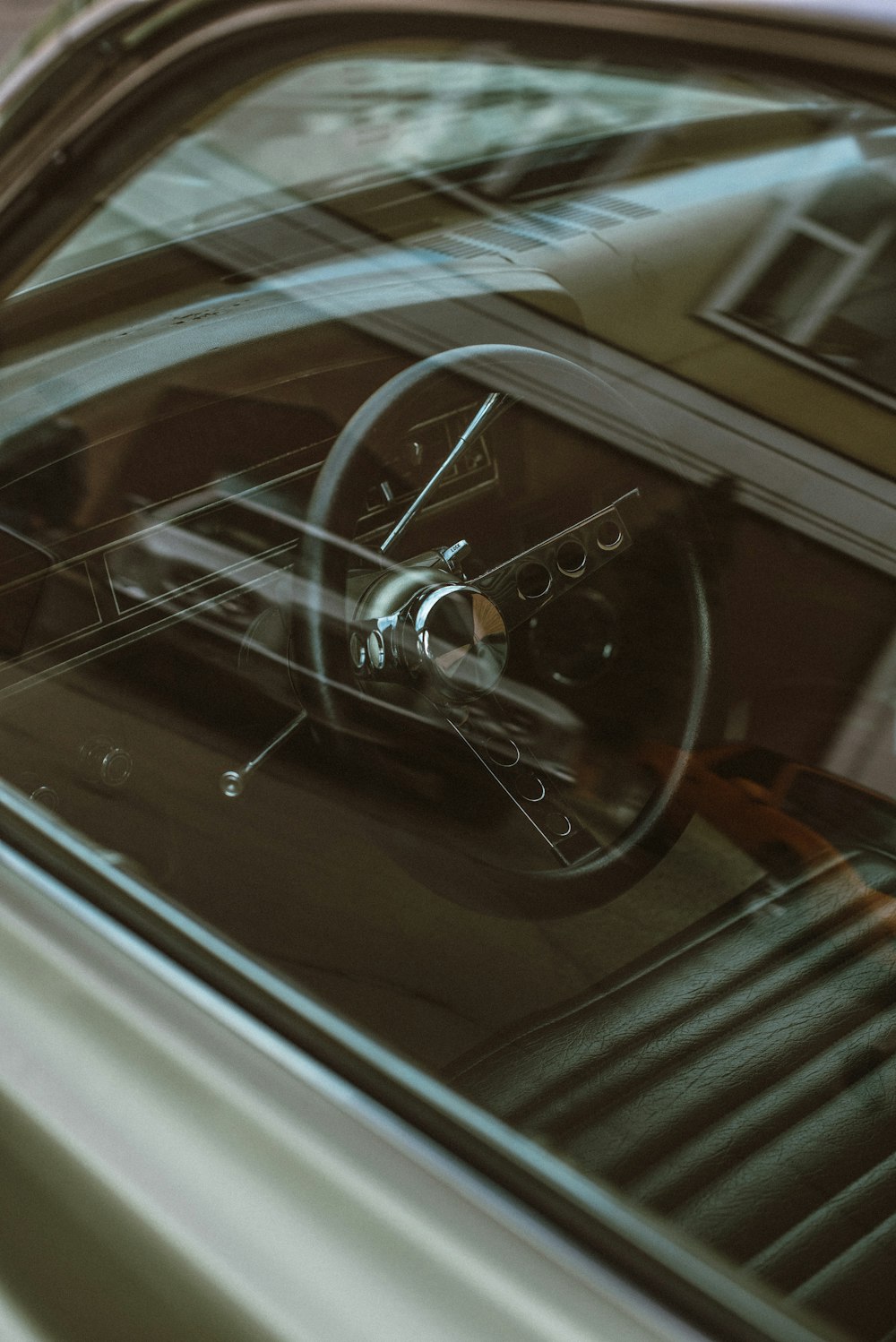 black and white car door