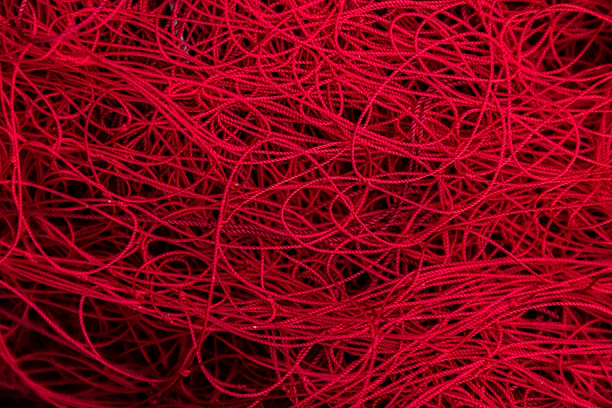 A tangled maze of red tape symbolizing government bureaucracy.