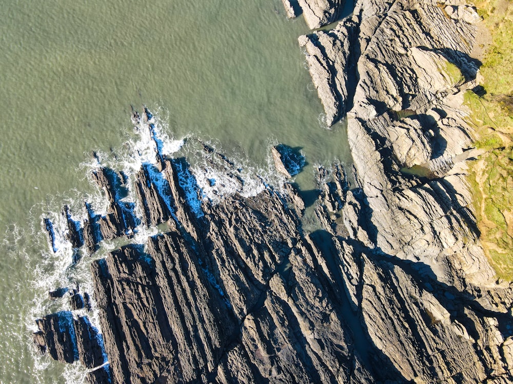 birds eye view of body of water