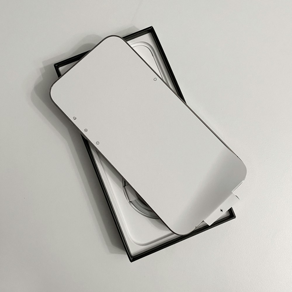 white and black tablet computer case