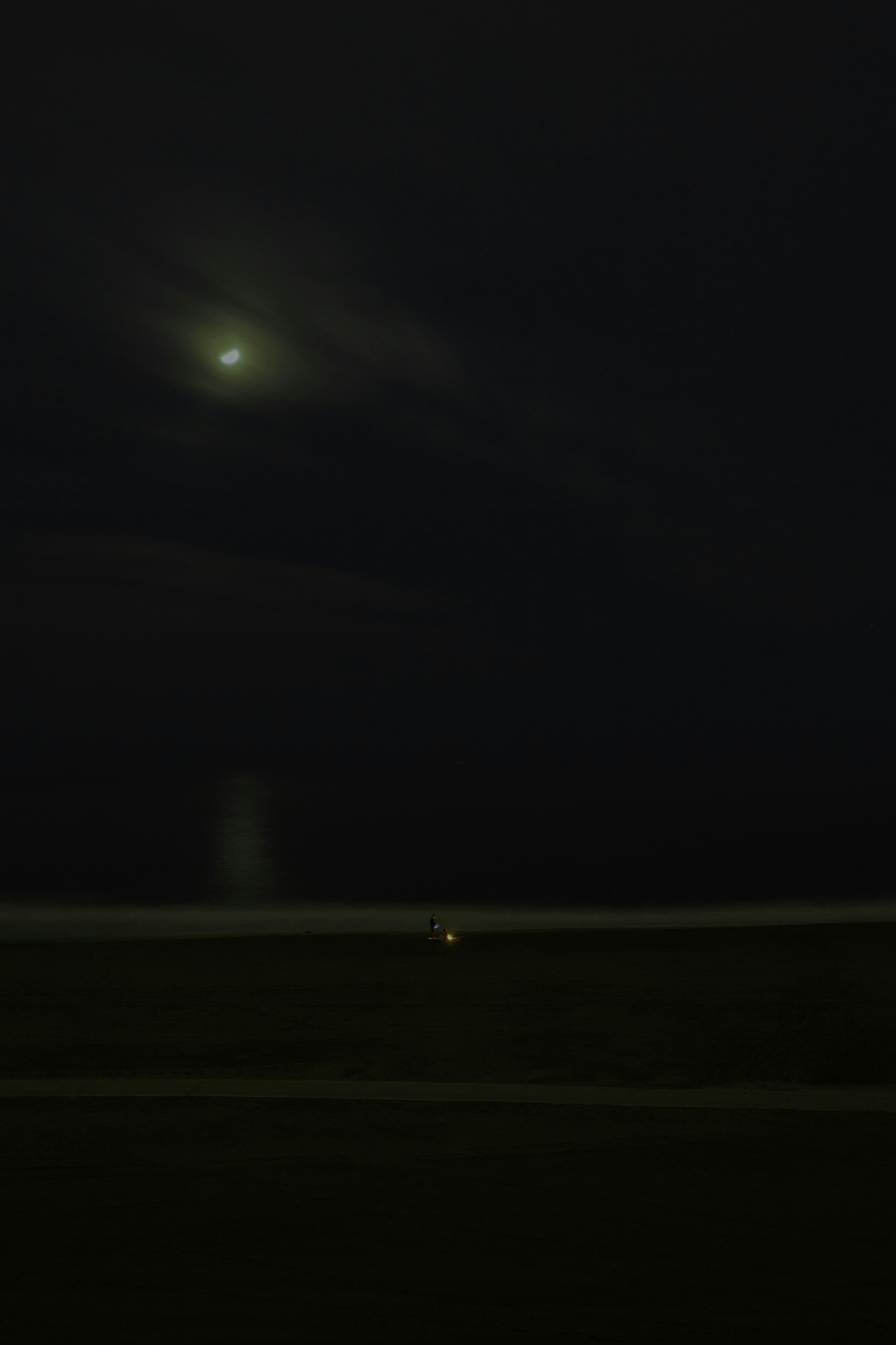 light on road during night time