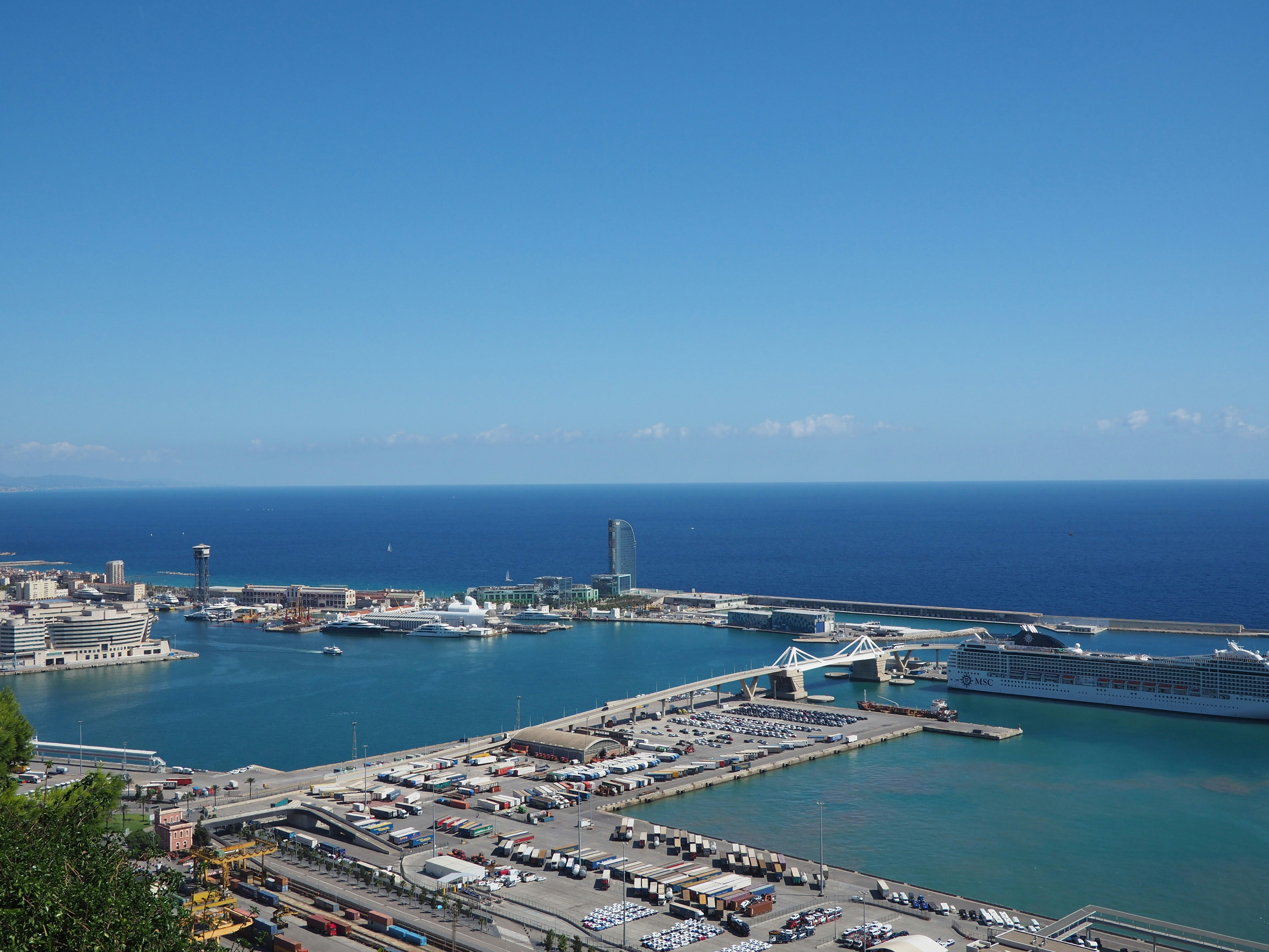 Spanish oil refinery facility with storage tanks and processing equipment