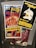 The image features three colorful concert posters attached to a metal mesh background. The top left poster is for the Sex Pistols' 30th anniversary, prominently displaying a hand with an extended middle finger. This poster has a blue, yellow, red, and white color scheme. The top right poster is for The Cure's European tour in 1979, showing an abstract drawing with a black background and yellow text. Below these, a third poster is partially visible with a vintage design, referencing The Fillmore venue, with a color scheme of pink and brown shades.