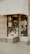 brown wooden framed glass door
