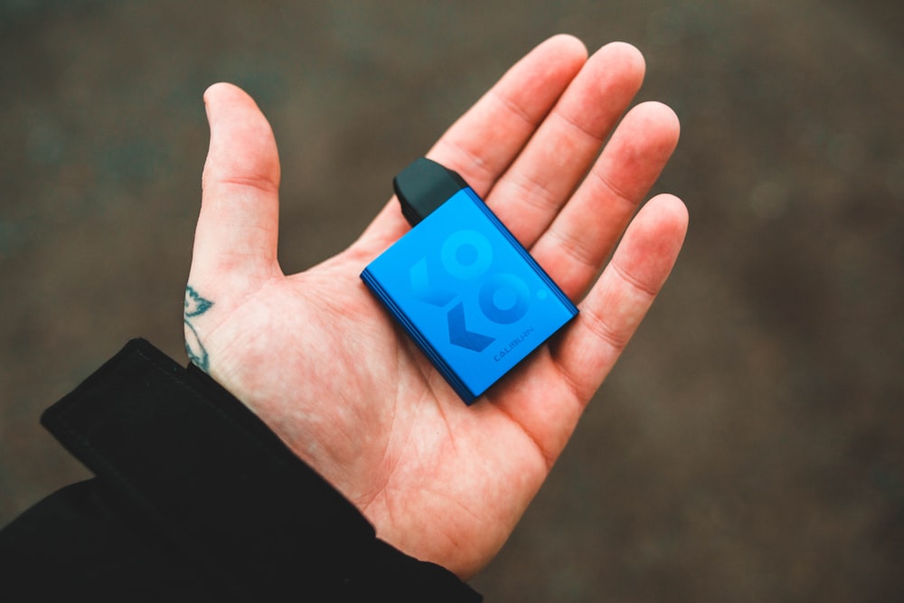 blue and black square device
