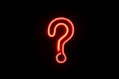 red letters on black background