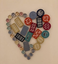 A collection of jewelry pieces showcasing heart-shaped designs.