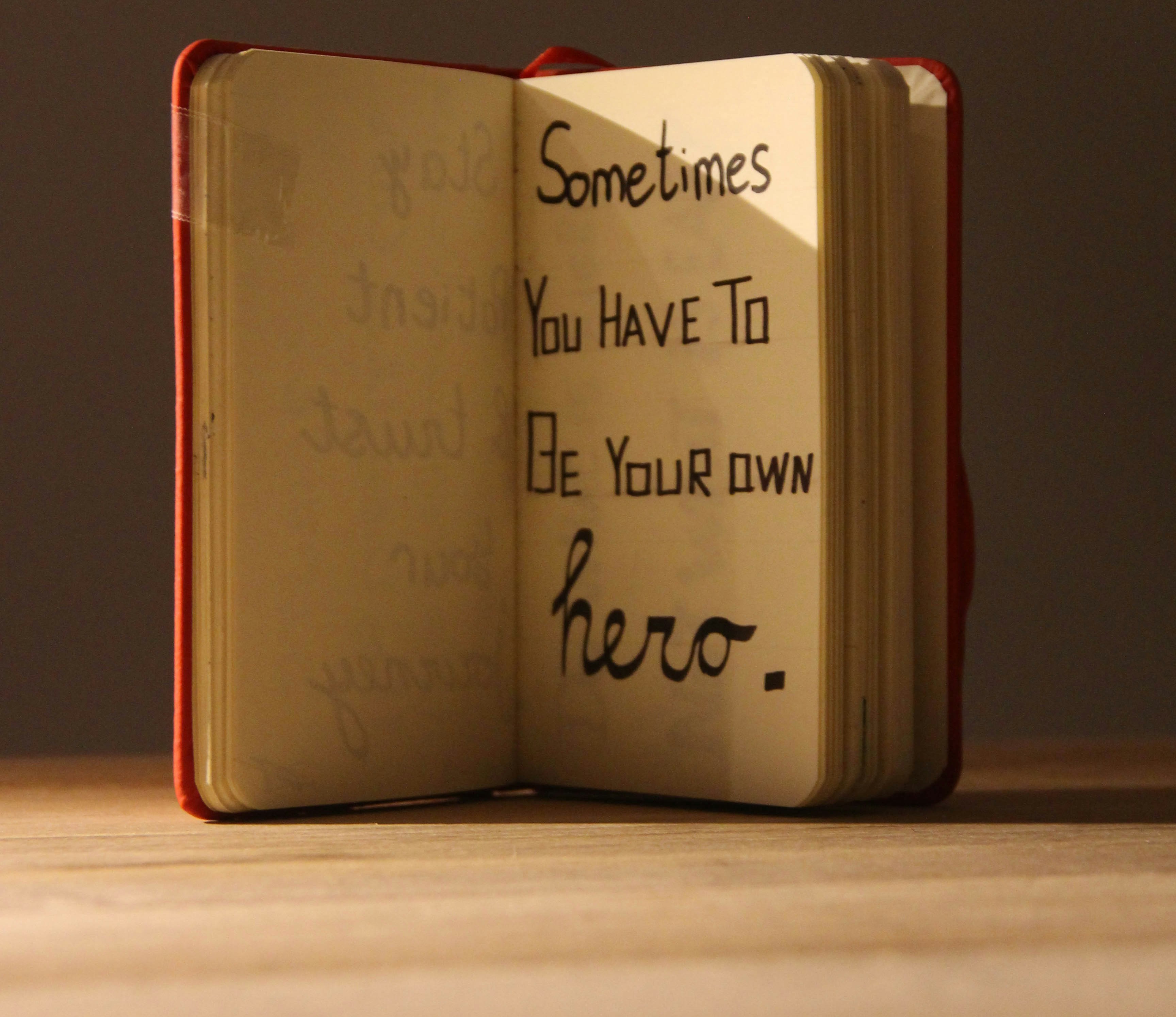 Journal with Hero affirmation