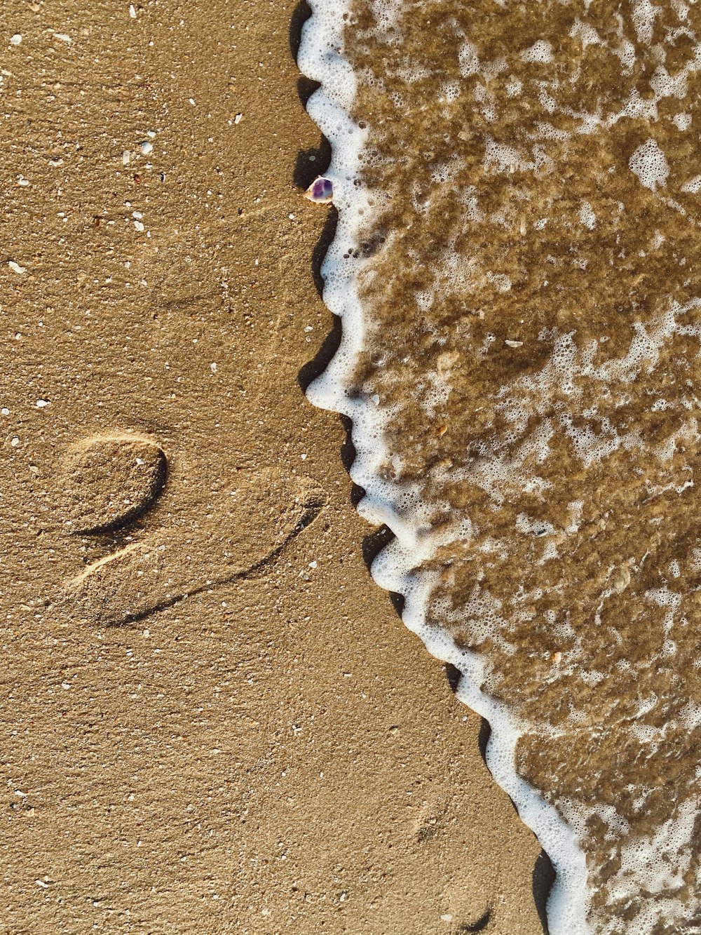 brown sand with water during daytime