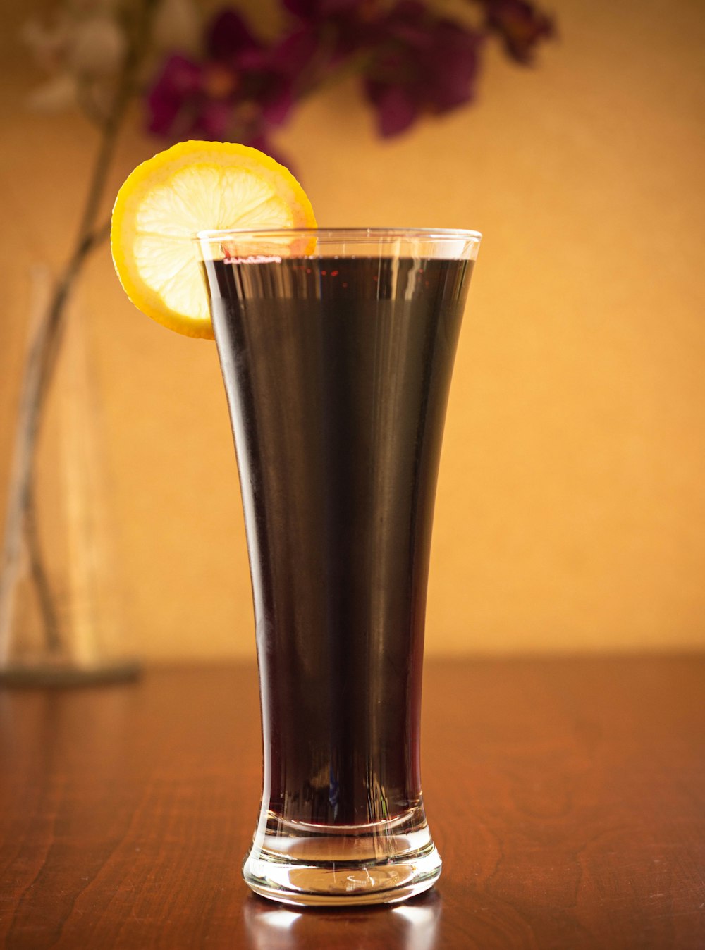 clear drinking glass with lemon juice