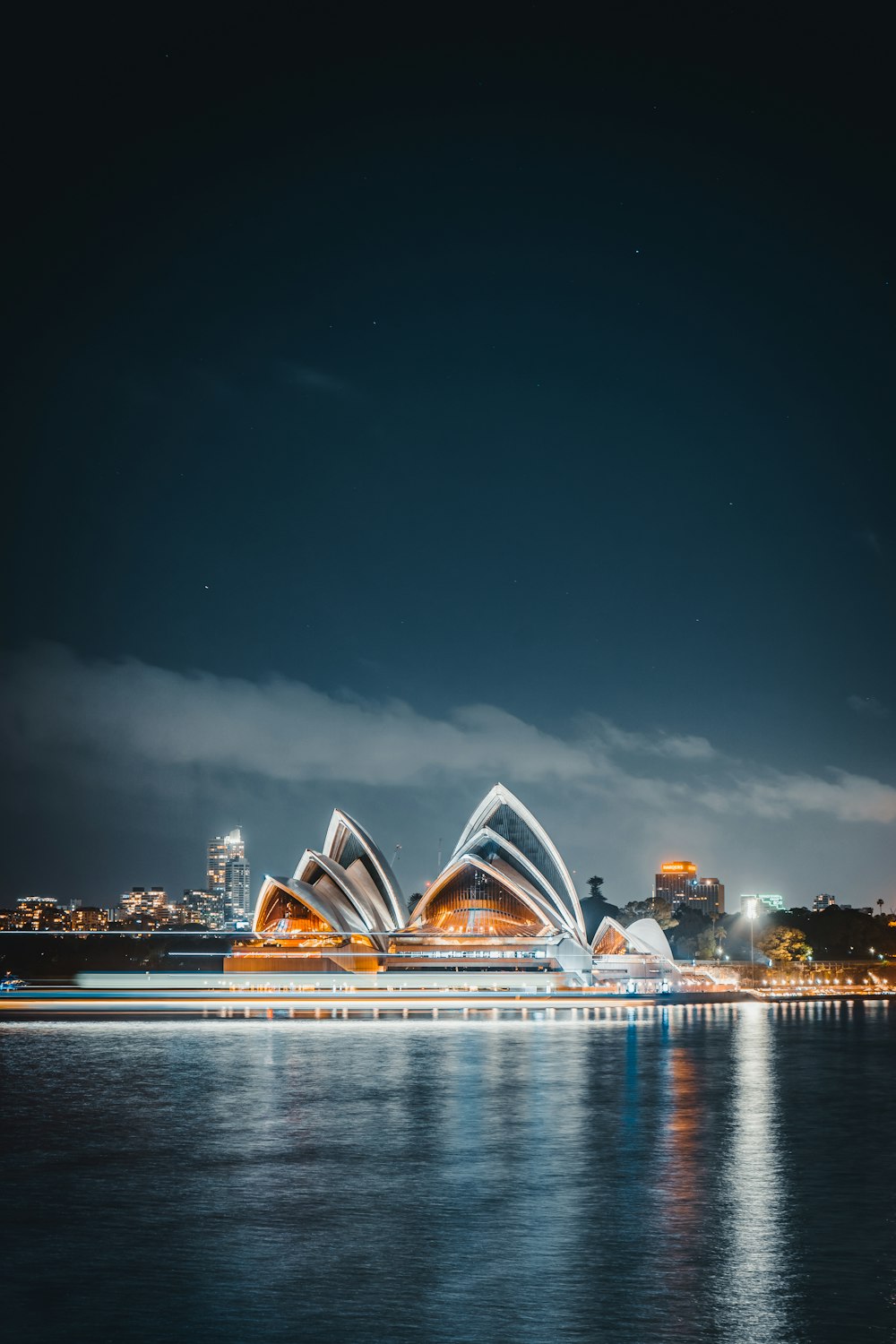 Teatro dell'Opera di Sydney durante la notte