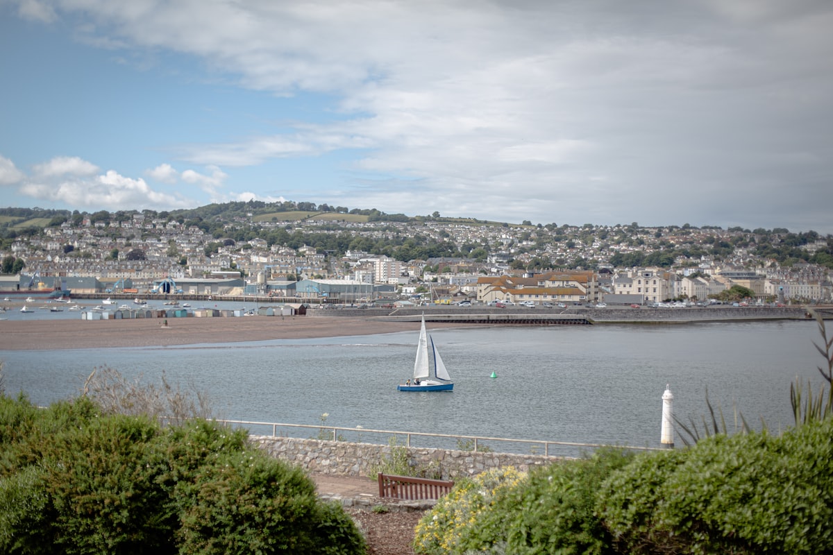 Torquay harbour and the English Riviera waterfront in Torbay