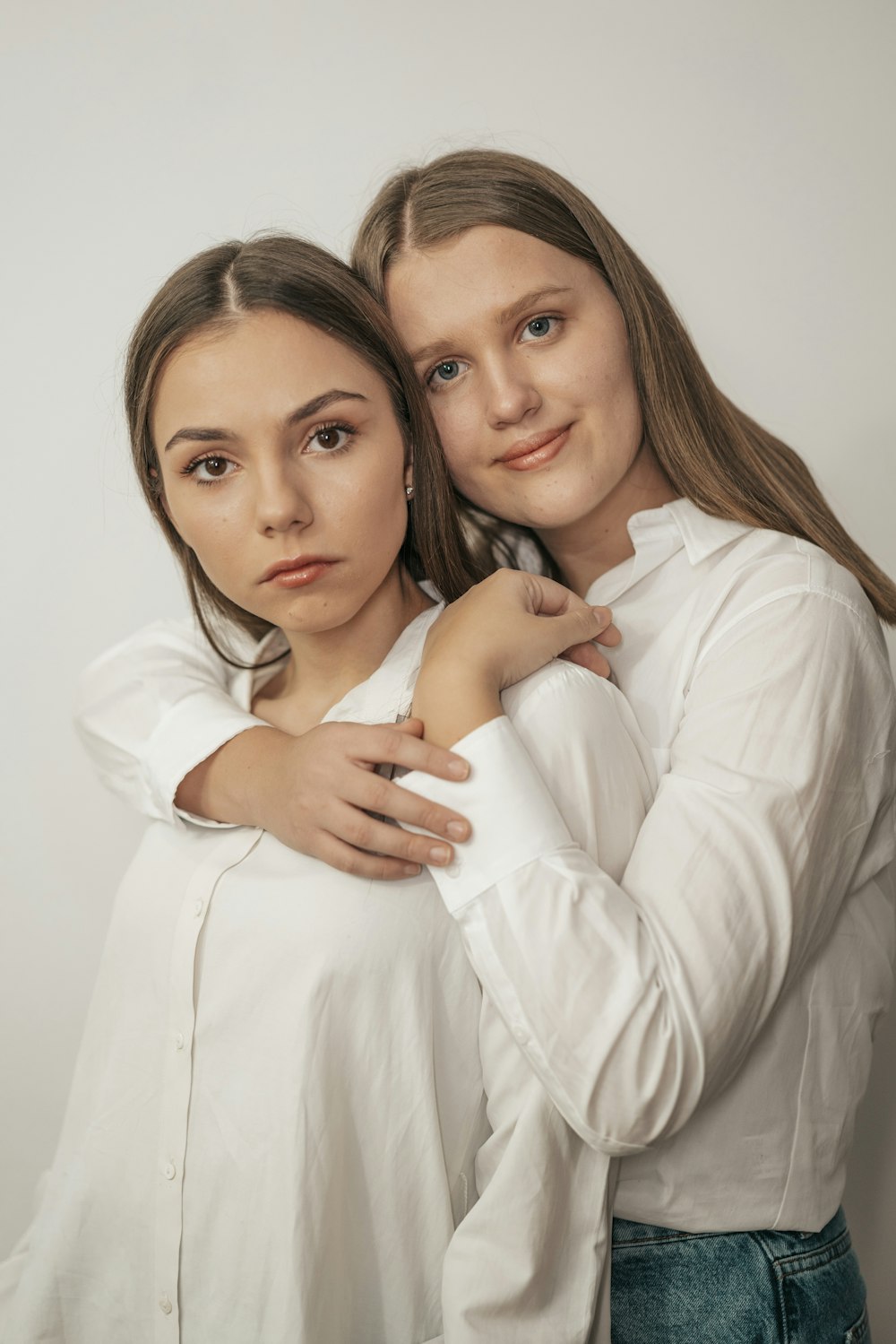 woman in white long sleeve shirt