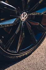 black and silver car wheel