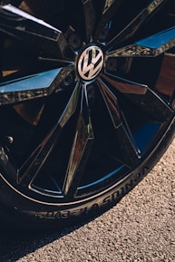 black and silver car wheel
