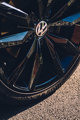 black and silver car wheel