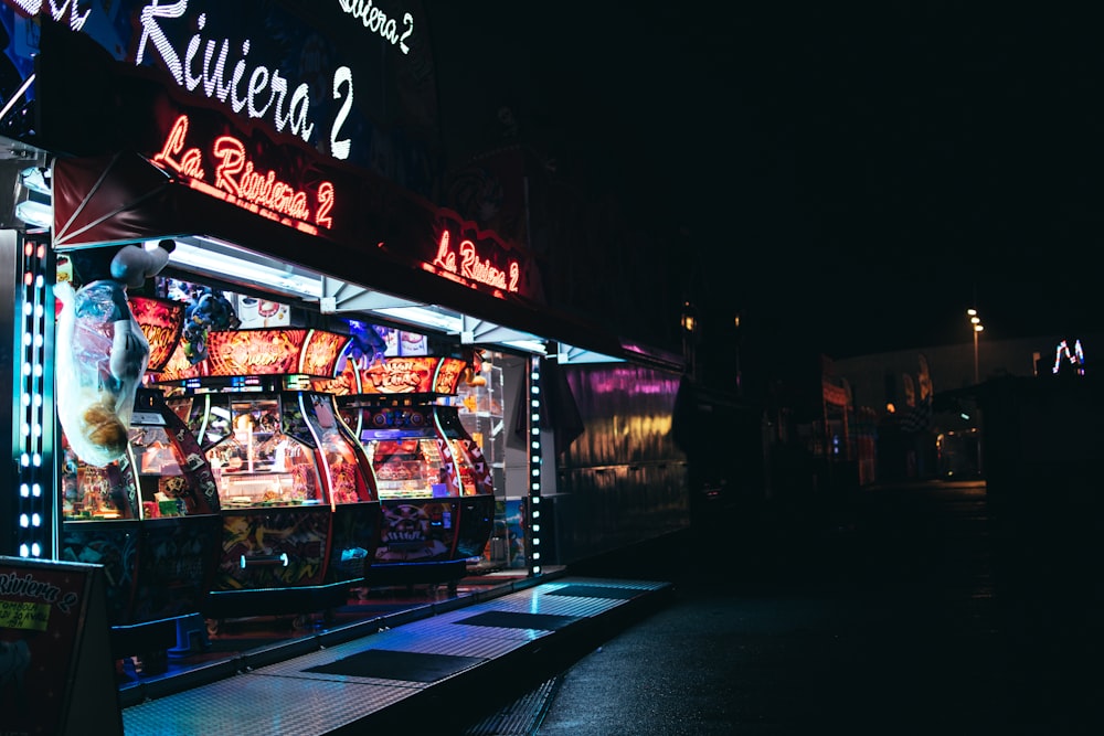 UNKs coffee shop during night time