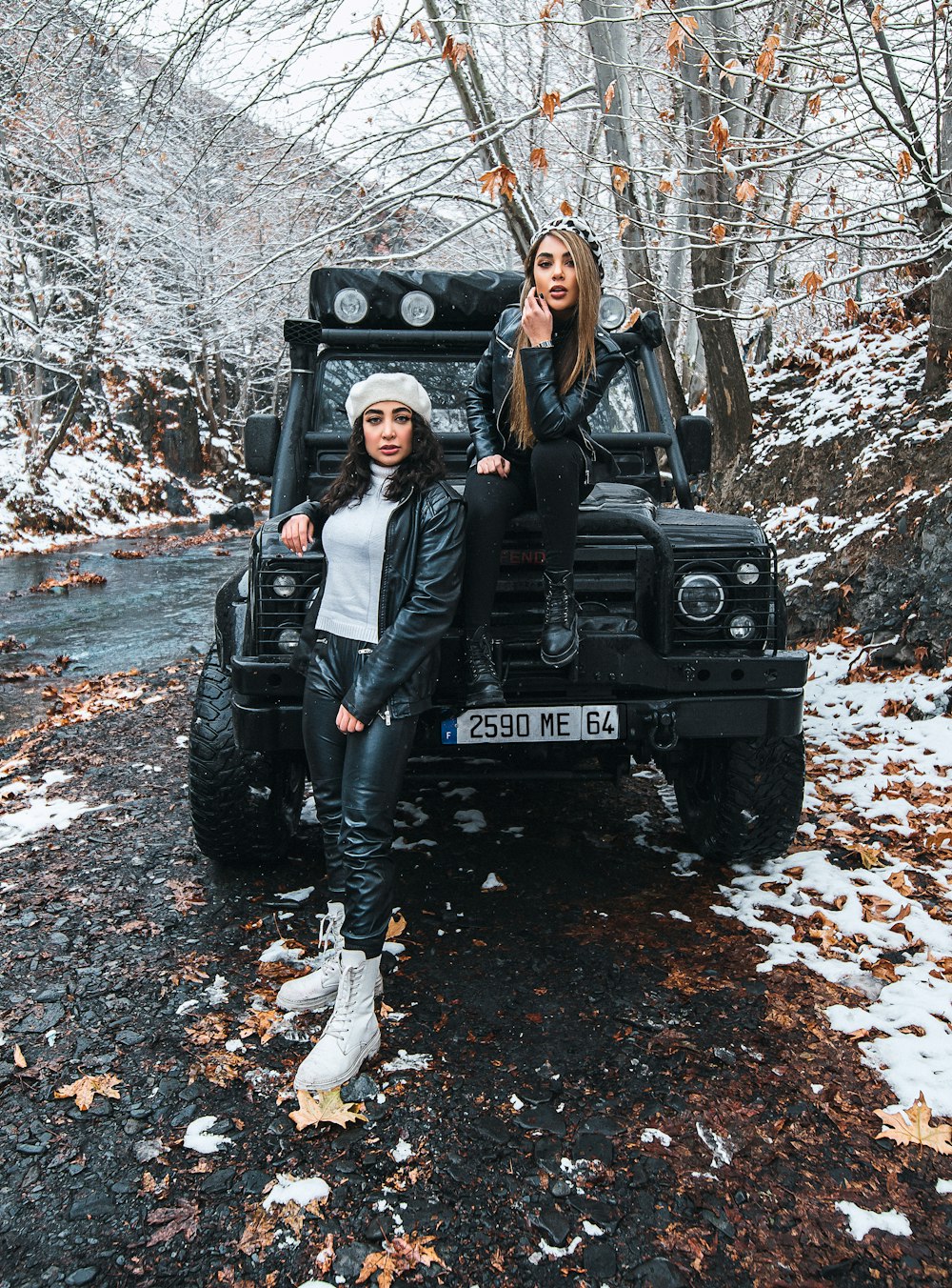 woman in black jeep wrangler