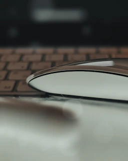 Array of vivid computer mice and keyboards arranged artistically