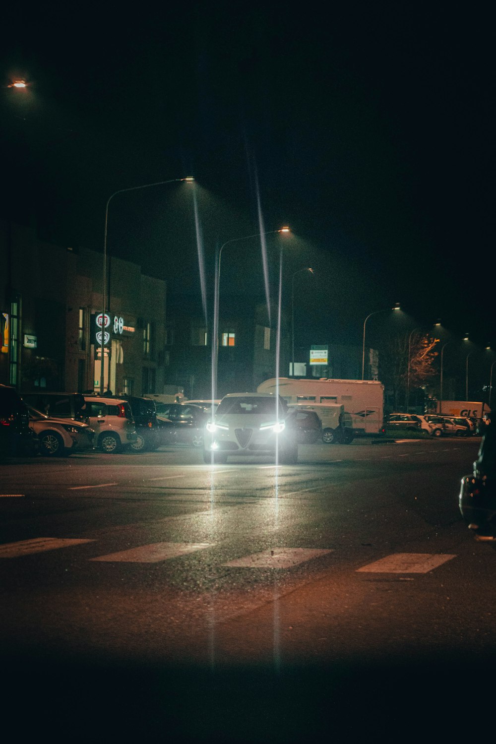 cars on road during night time