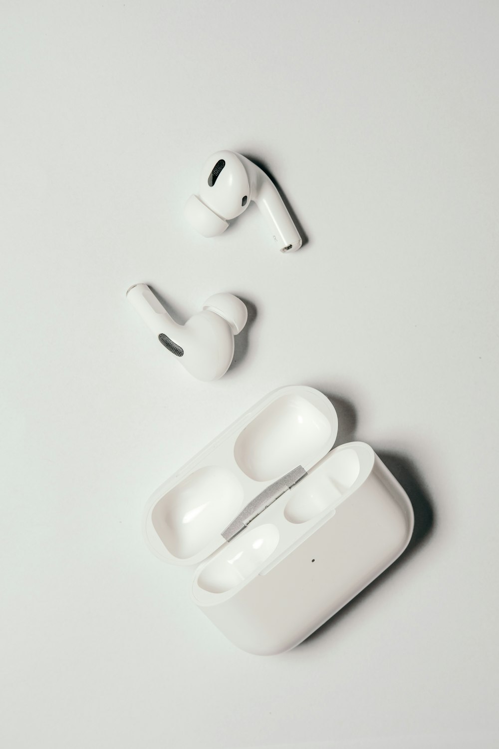 Auriculares de manzana blanca con estuche