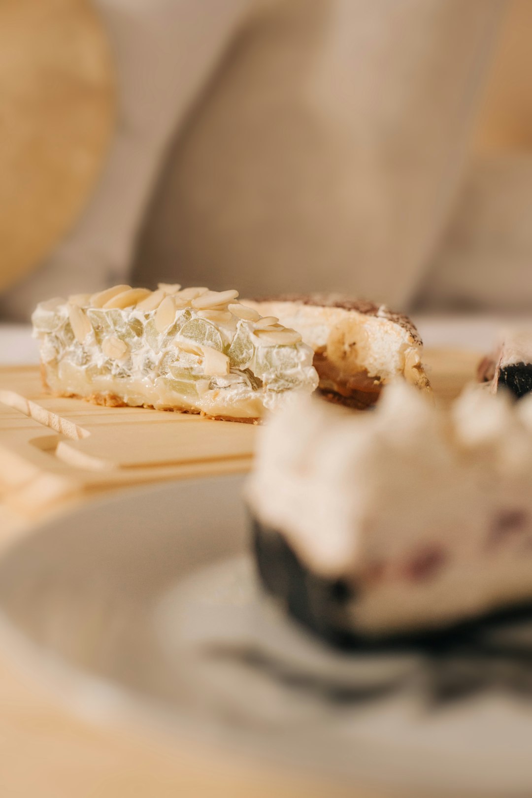 white and brown pastry on white ceramic plate