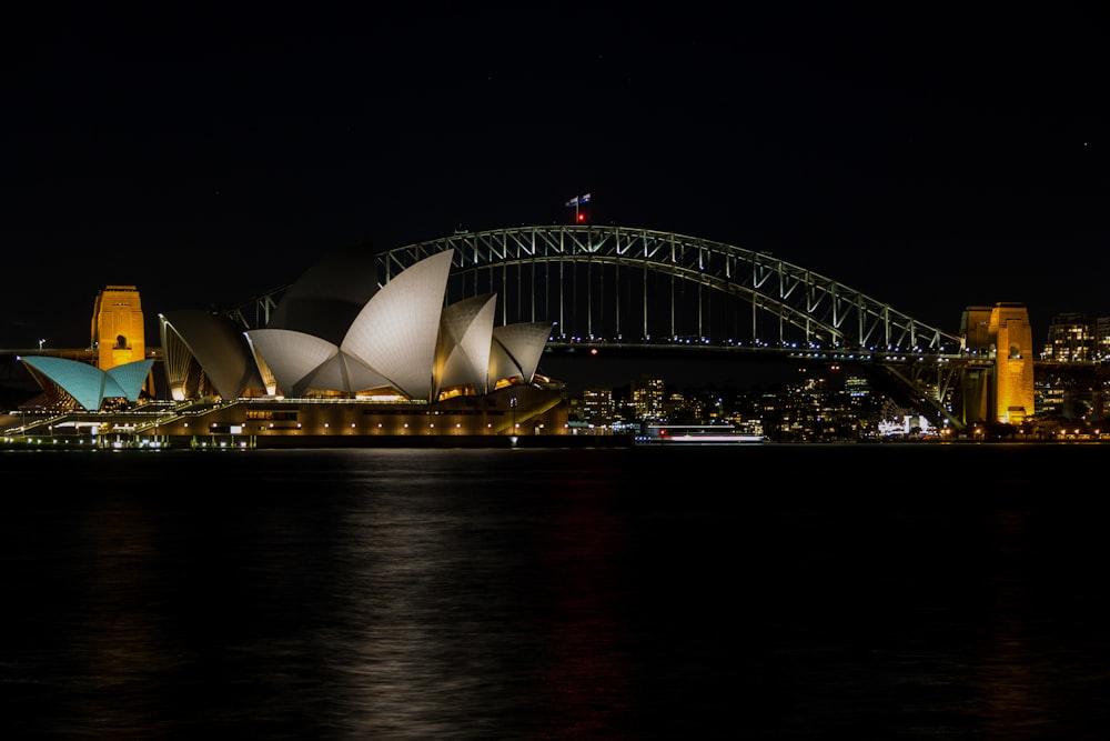 sydney opera house during night time