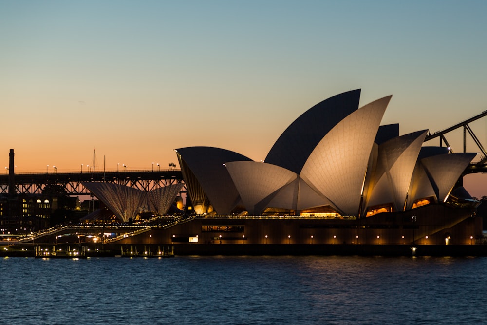 sydney opera house sydney australia during sunset