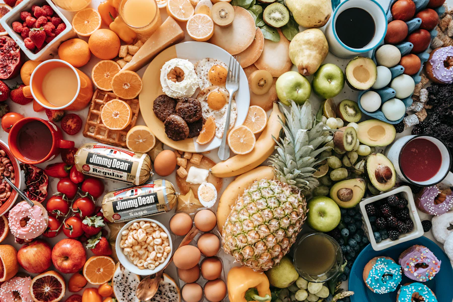 Assorted staple foods