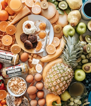 assorted fruits on brown wooden bowls