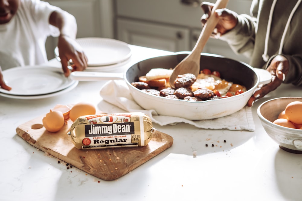 mccormick brown gravy mix on white ceramic plate