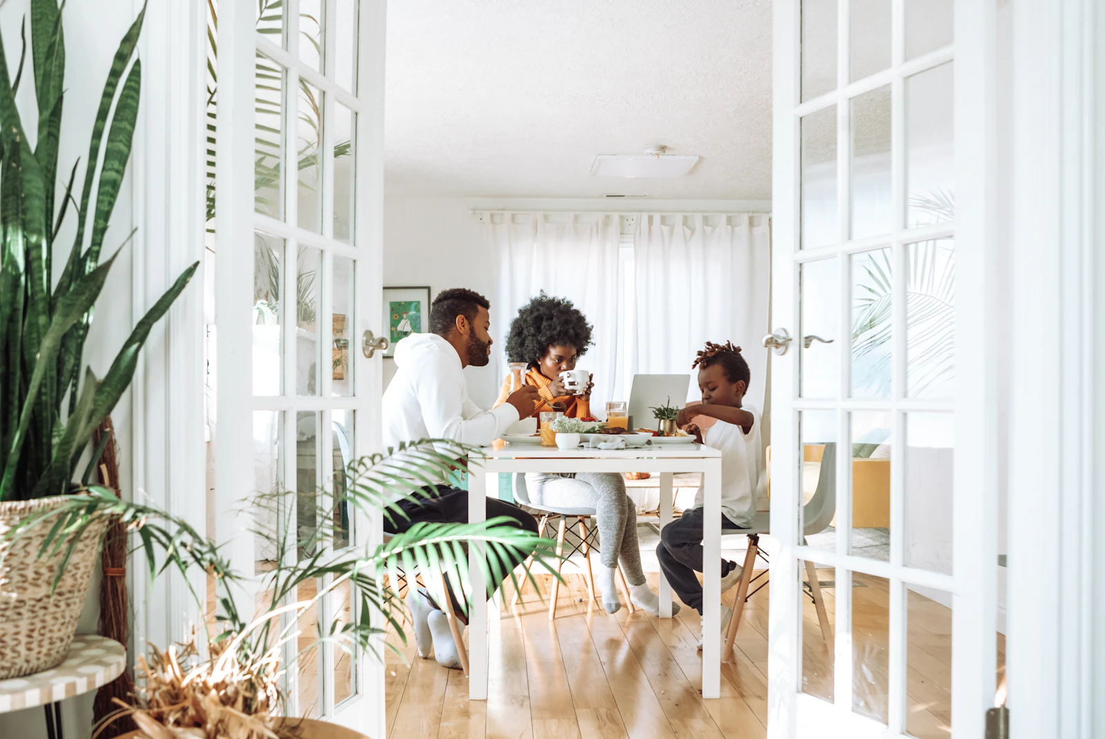 Family enjoying their home